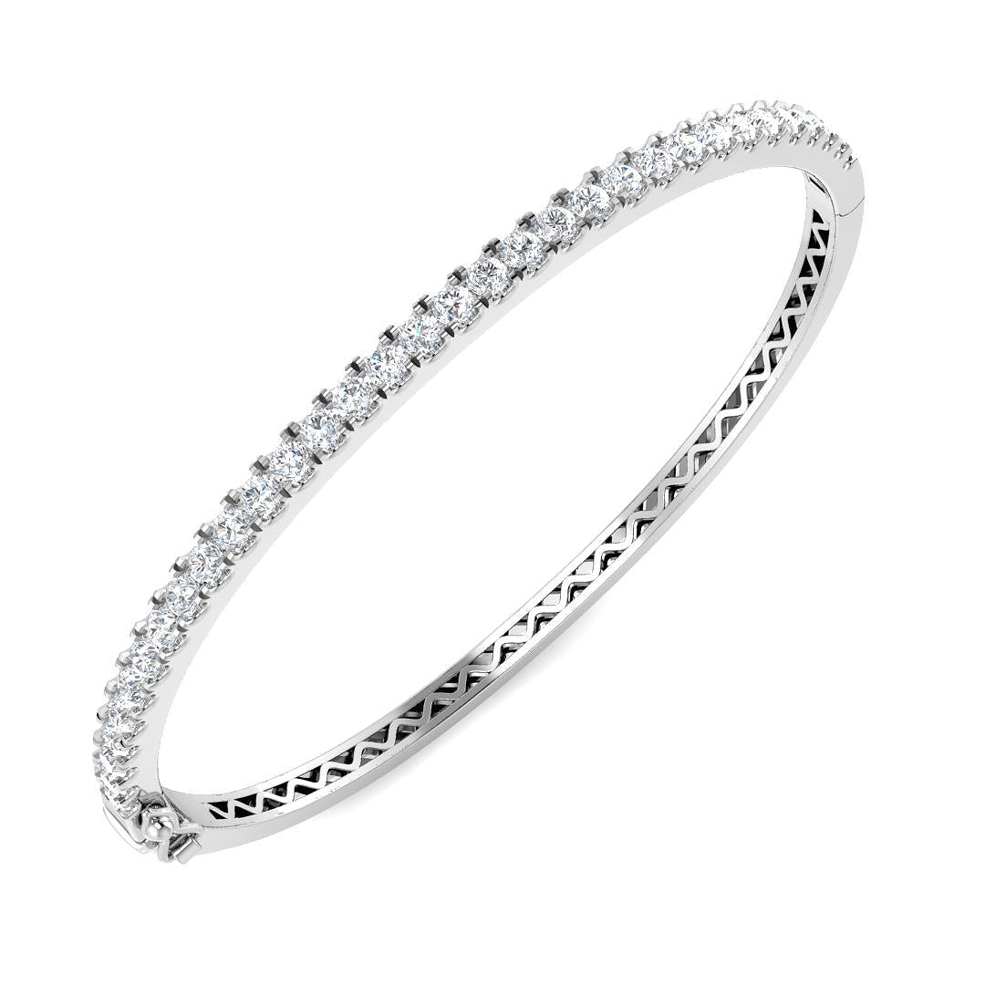 Round Diamond Bangle