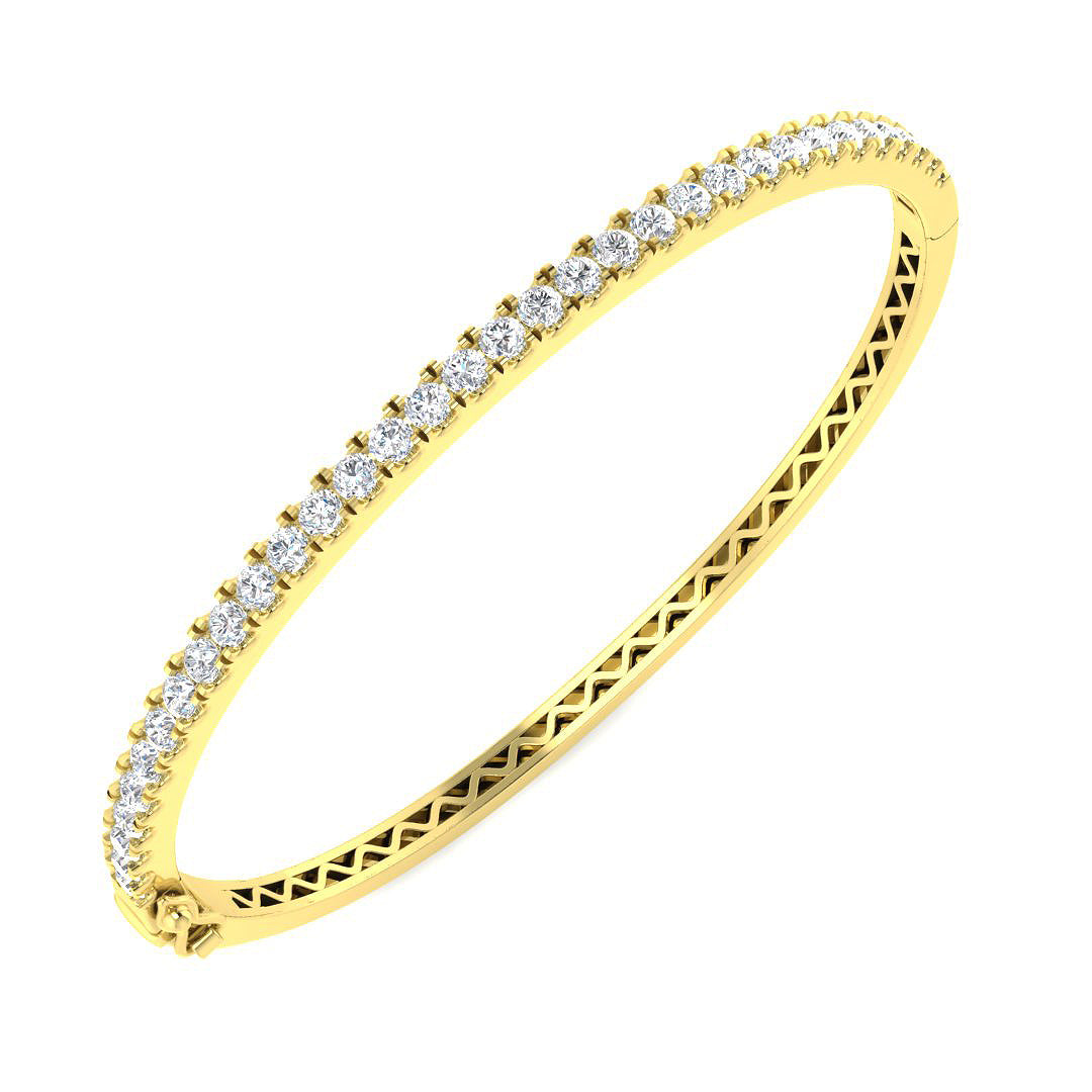 Round Diamond Bangle