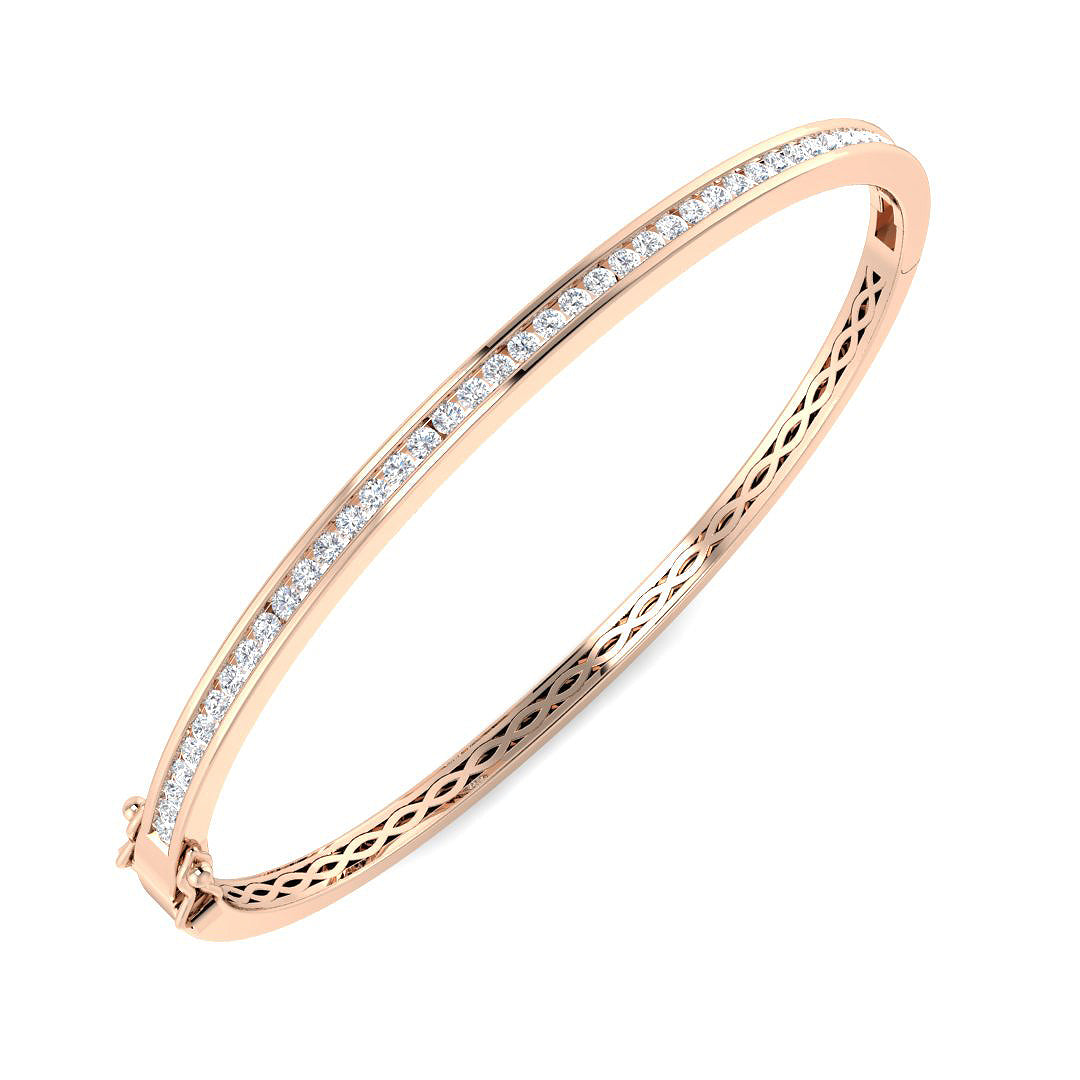 Round Diamond Bangle