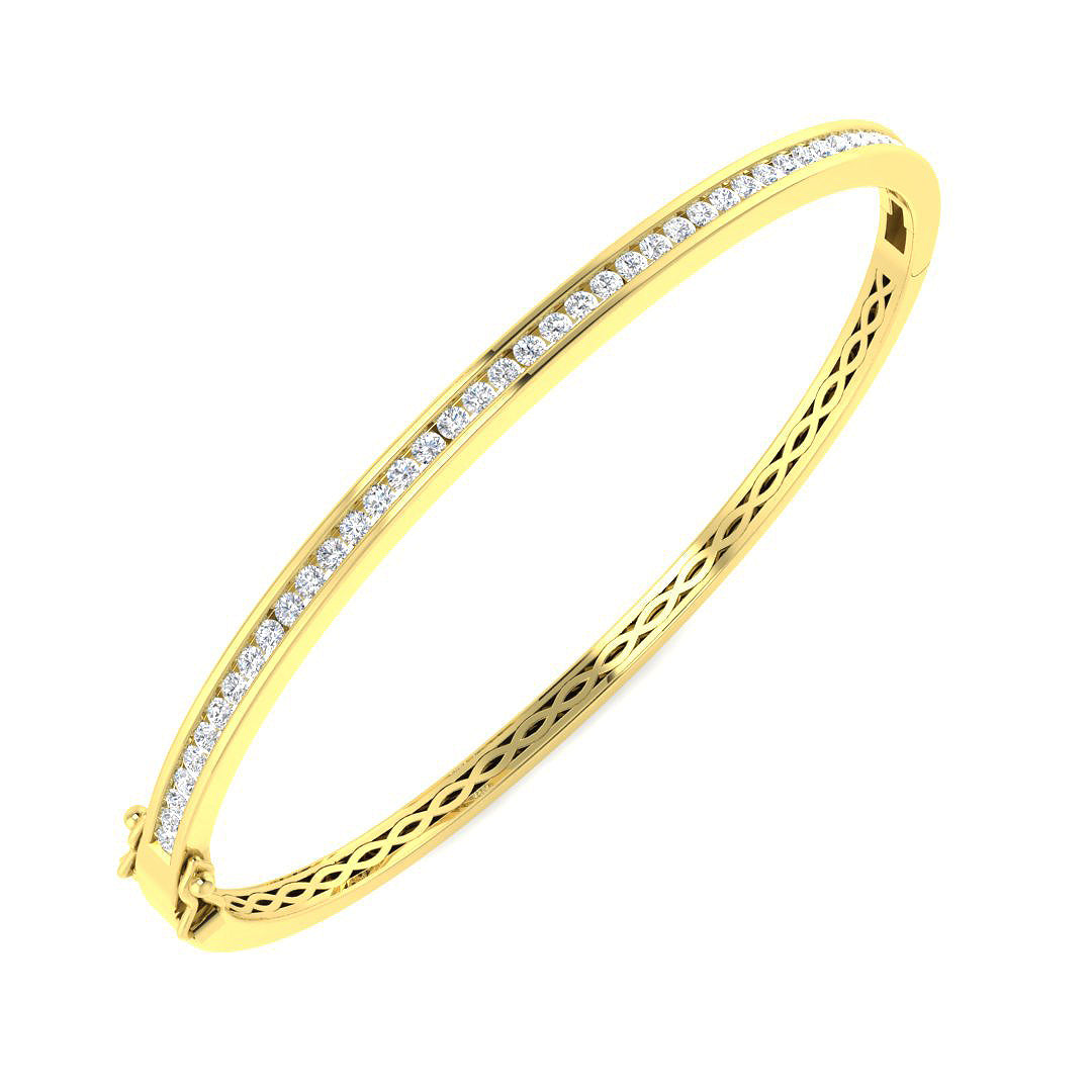 Round Diamond Bangle