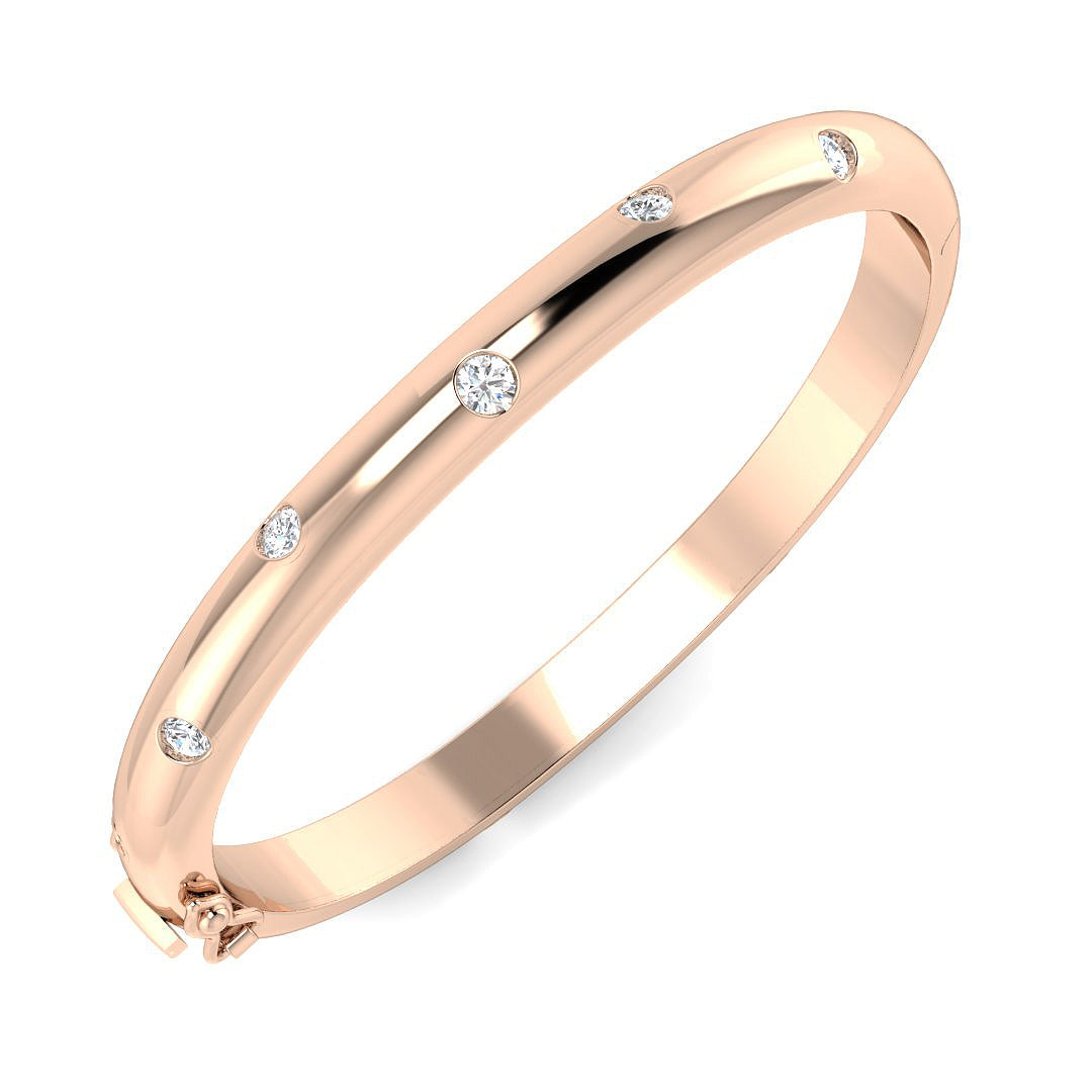 Round Diamond Bangle