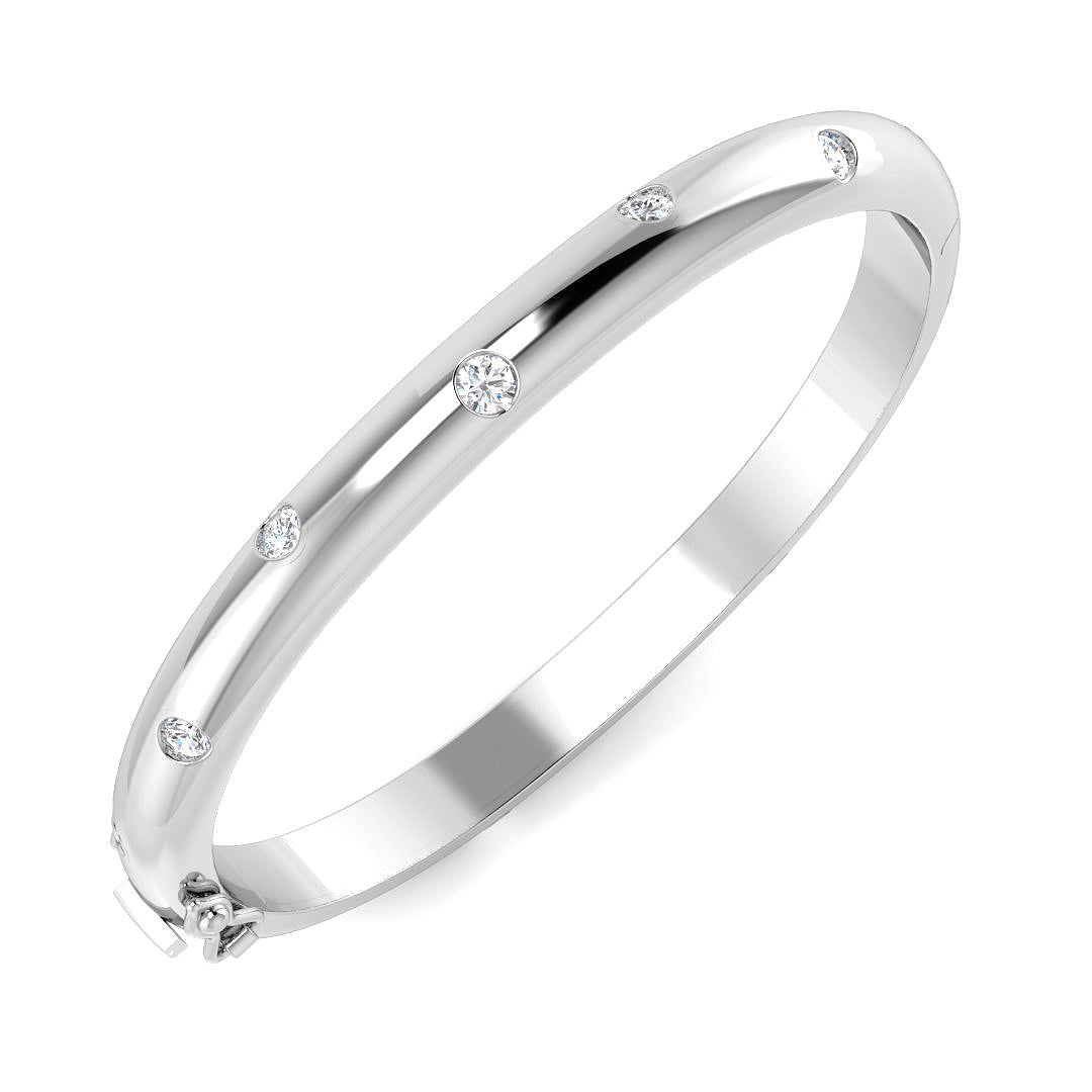 Round Diamond Bangle