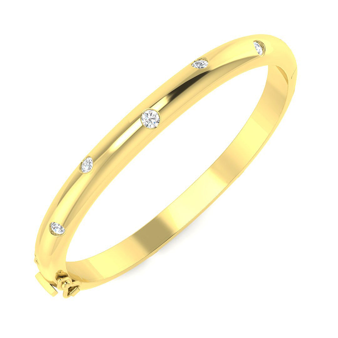 Round Diamond Bangle