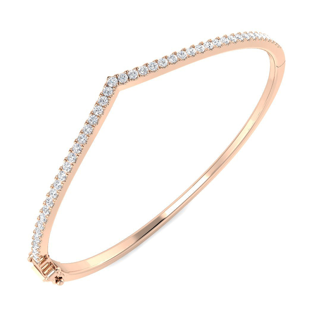 Round Diamond Bangle