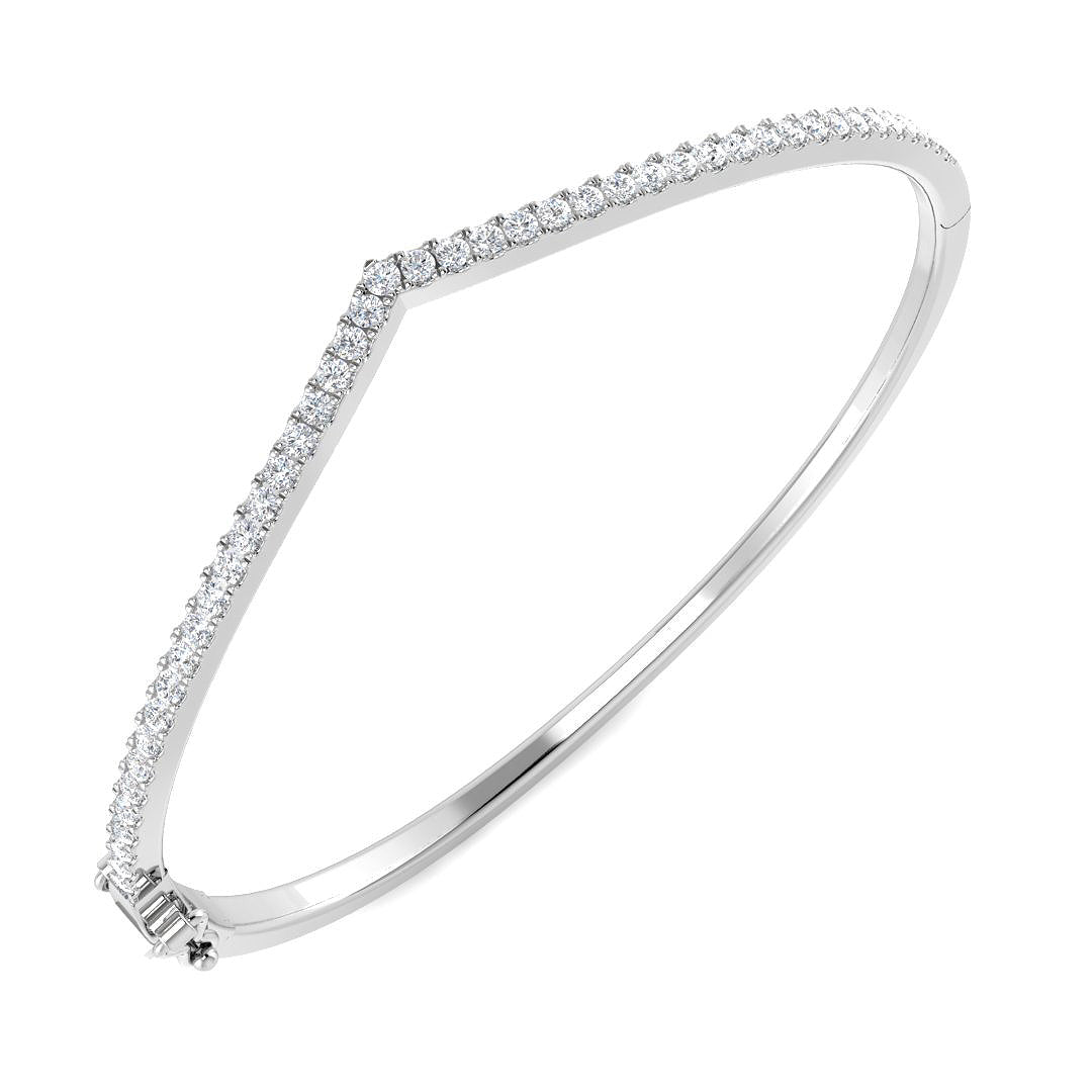 Round Diamond Bangle
