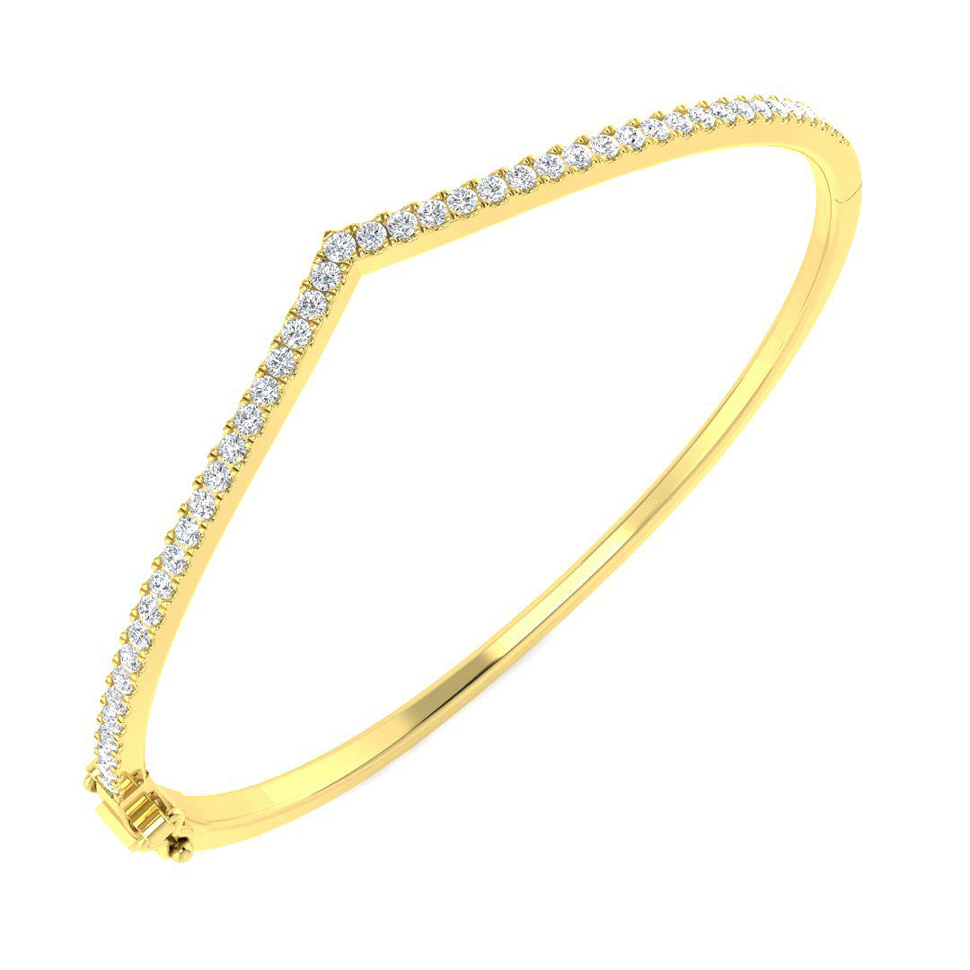 Round Diamond Bangle
