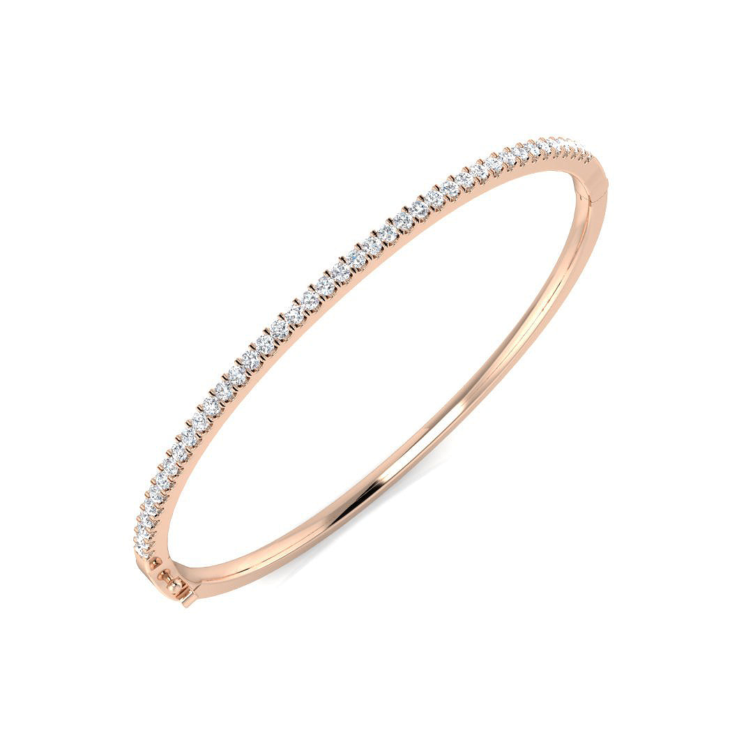 Round Diamond Bangle