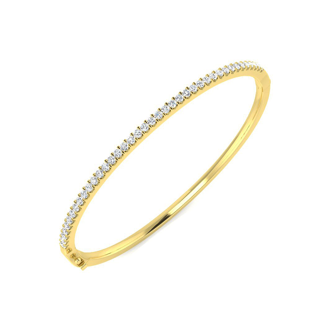 Round Diamond Bangle