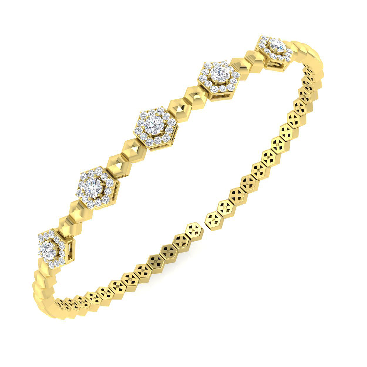 Round Diamond Bangle