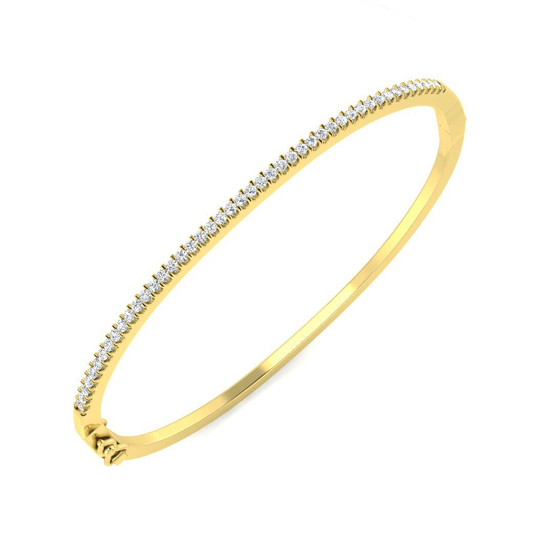 Round Diamond Bangle