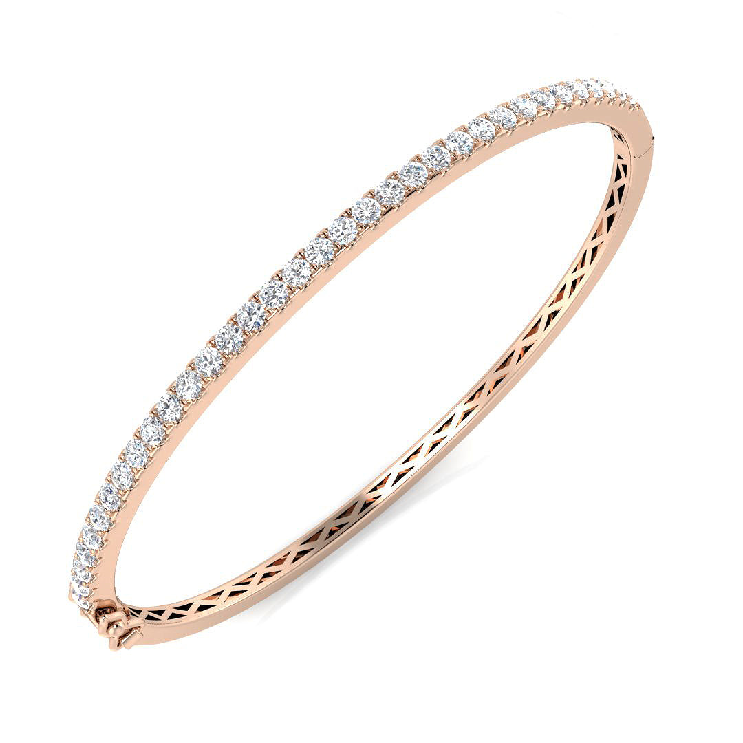 Round Diamond Bangle