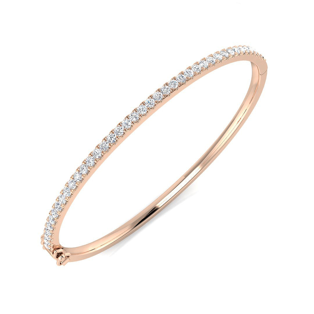 Round Diamond Bangle