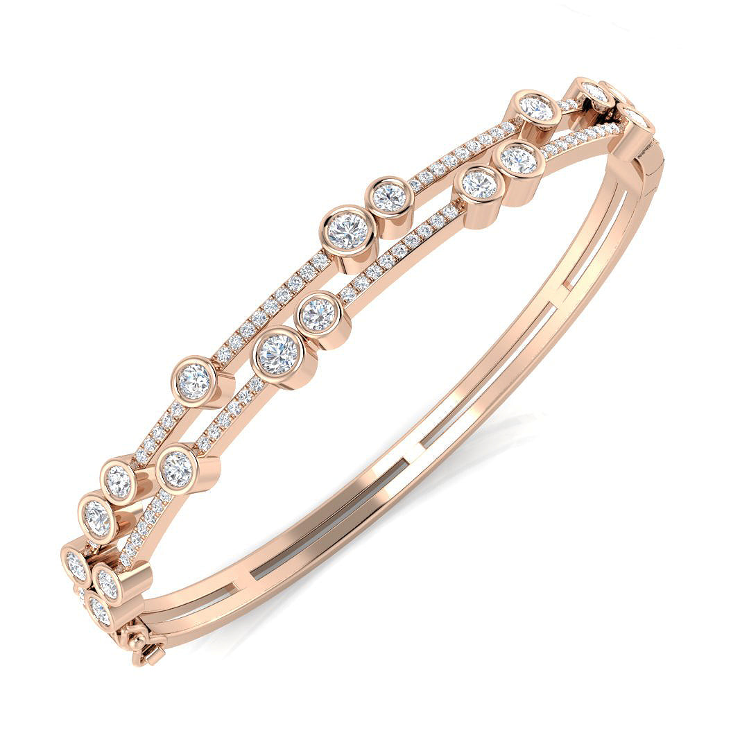 Round Diamond Bangle