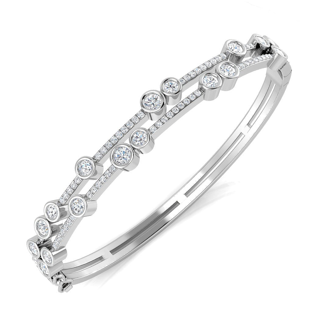 Round Diamond Bangle
