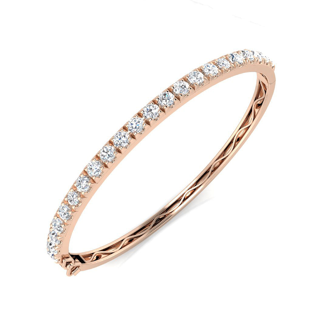 Round Diamond Bangle
