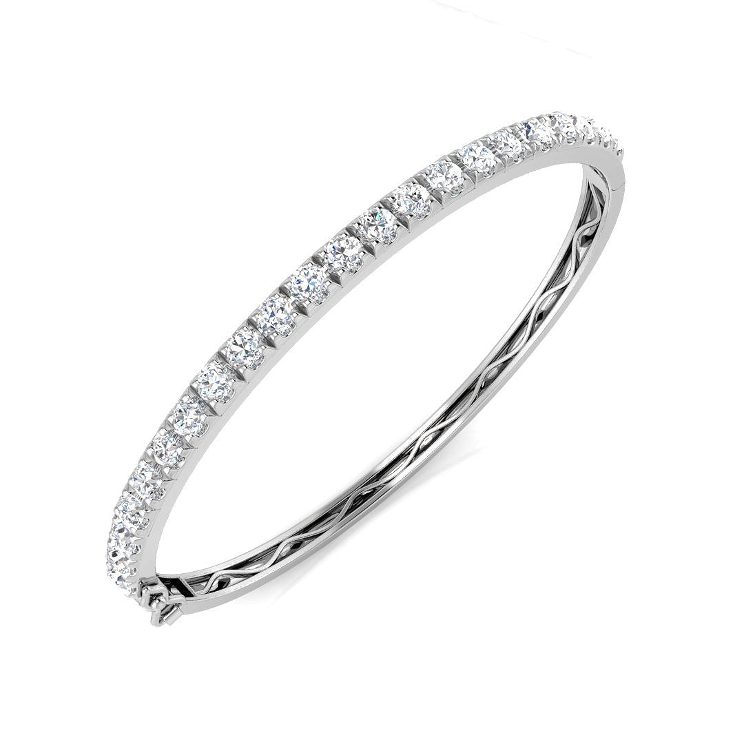 Round Diamond Bangle