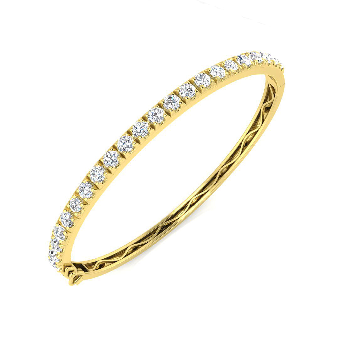 Round Diamond Bangle