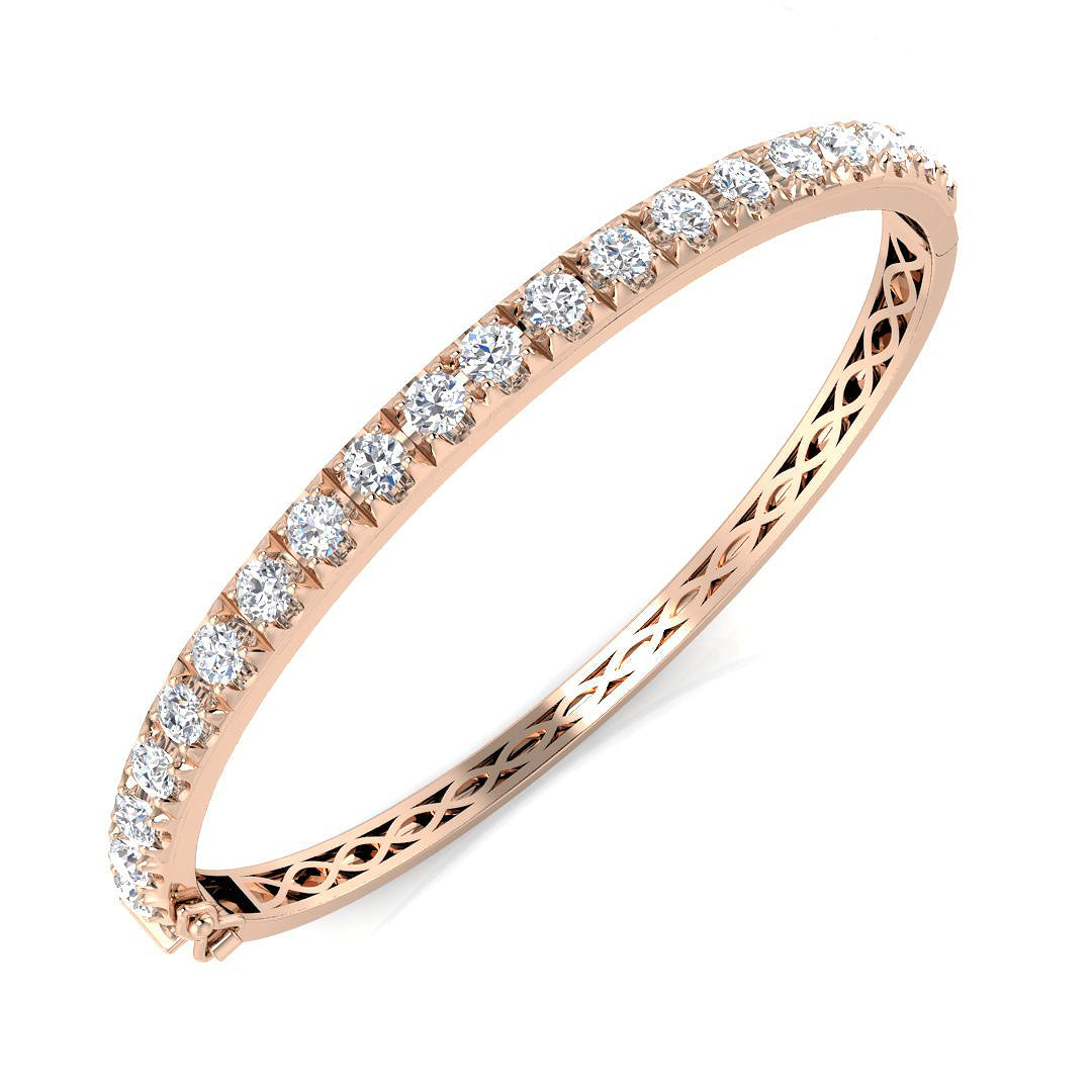 Round Diamond Bangle