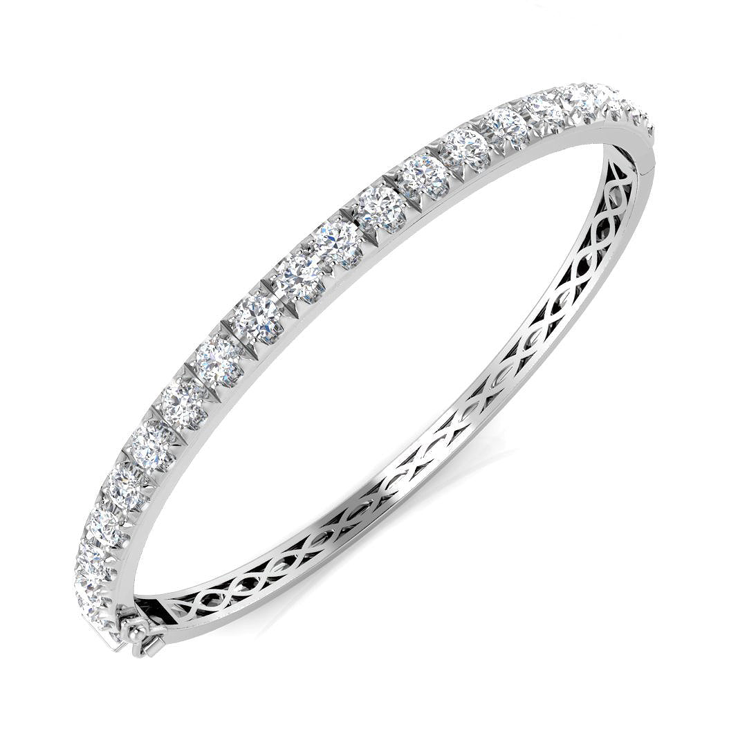 Round Diamond Bangle