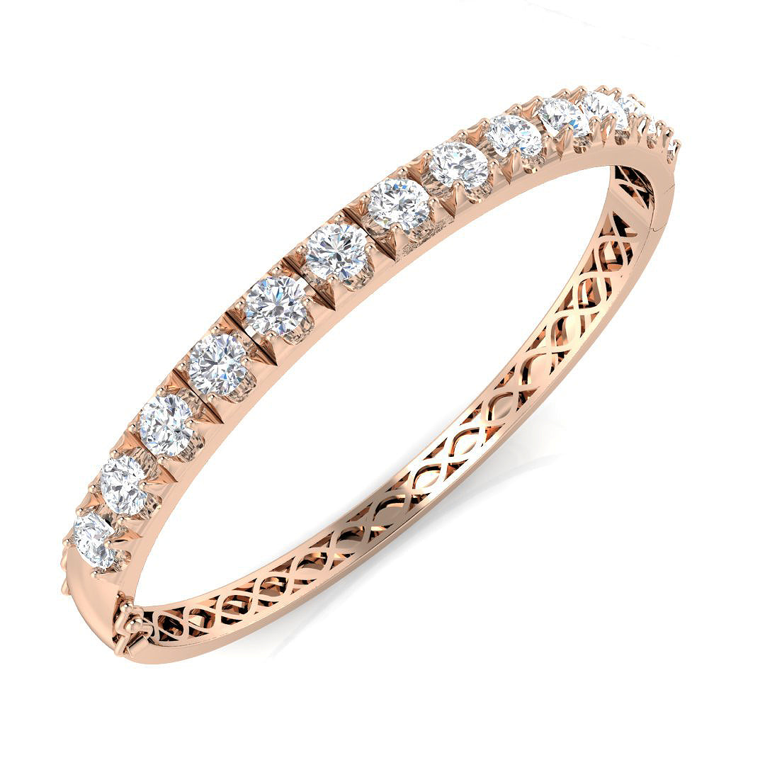Round Diamond Bangle