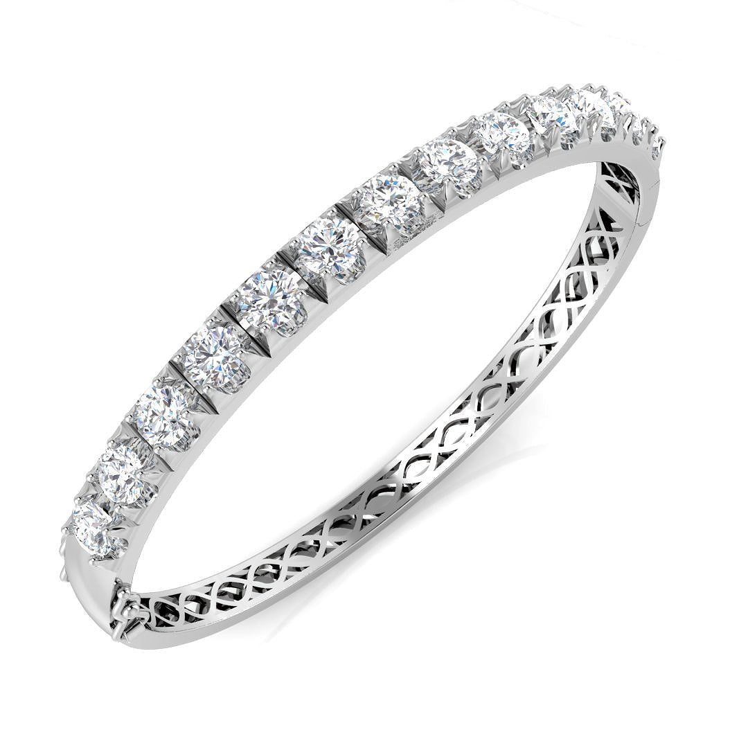 Round Diamond Bangle