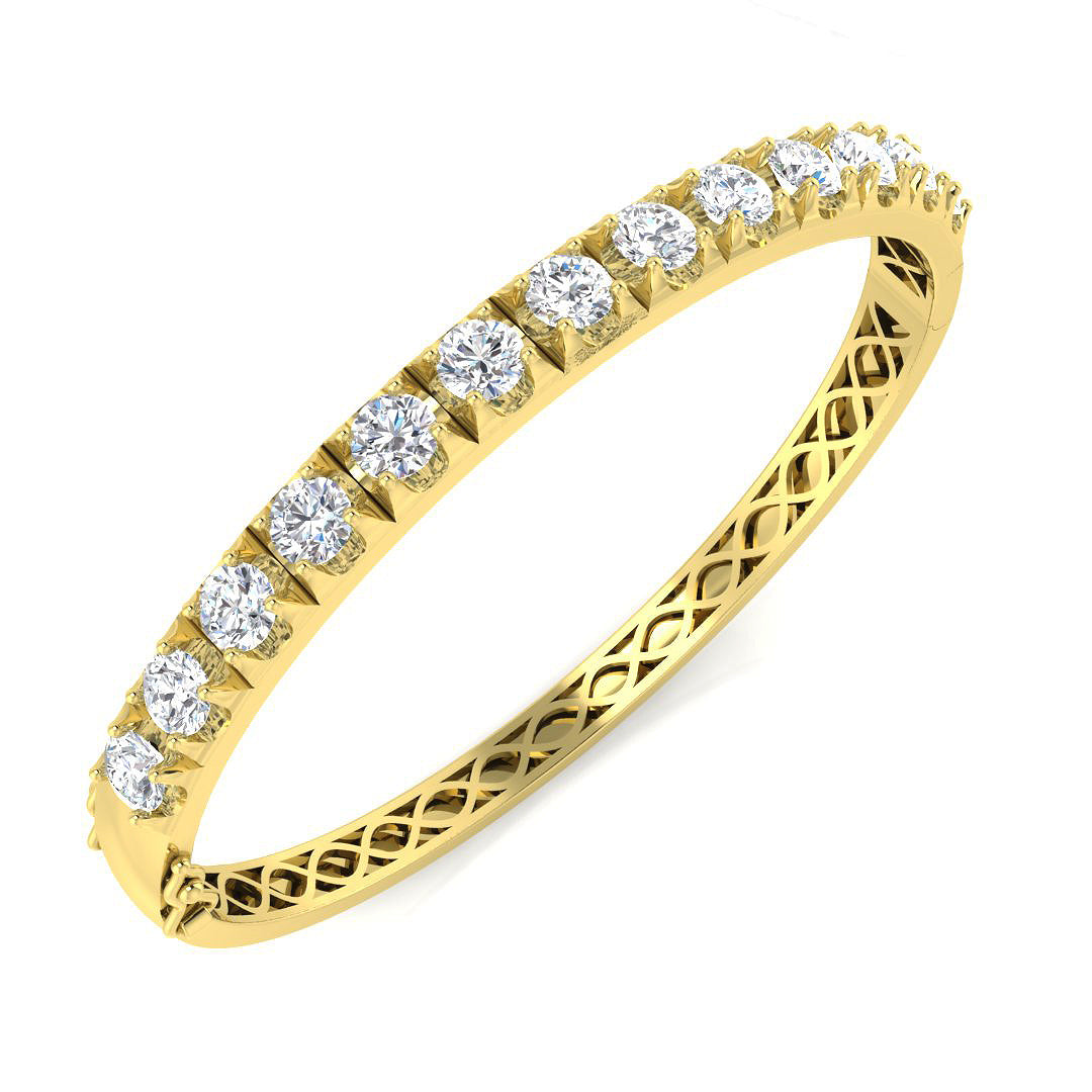 Round Diamond Bangle