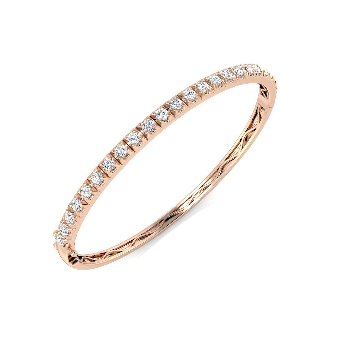 Round Diamond Bangle