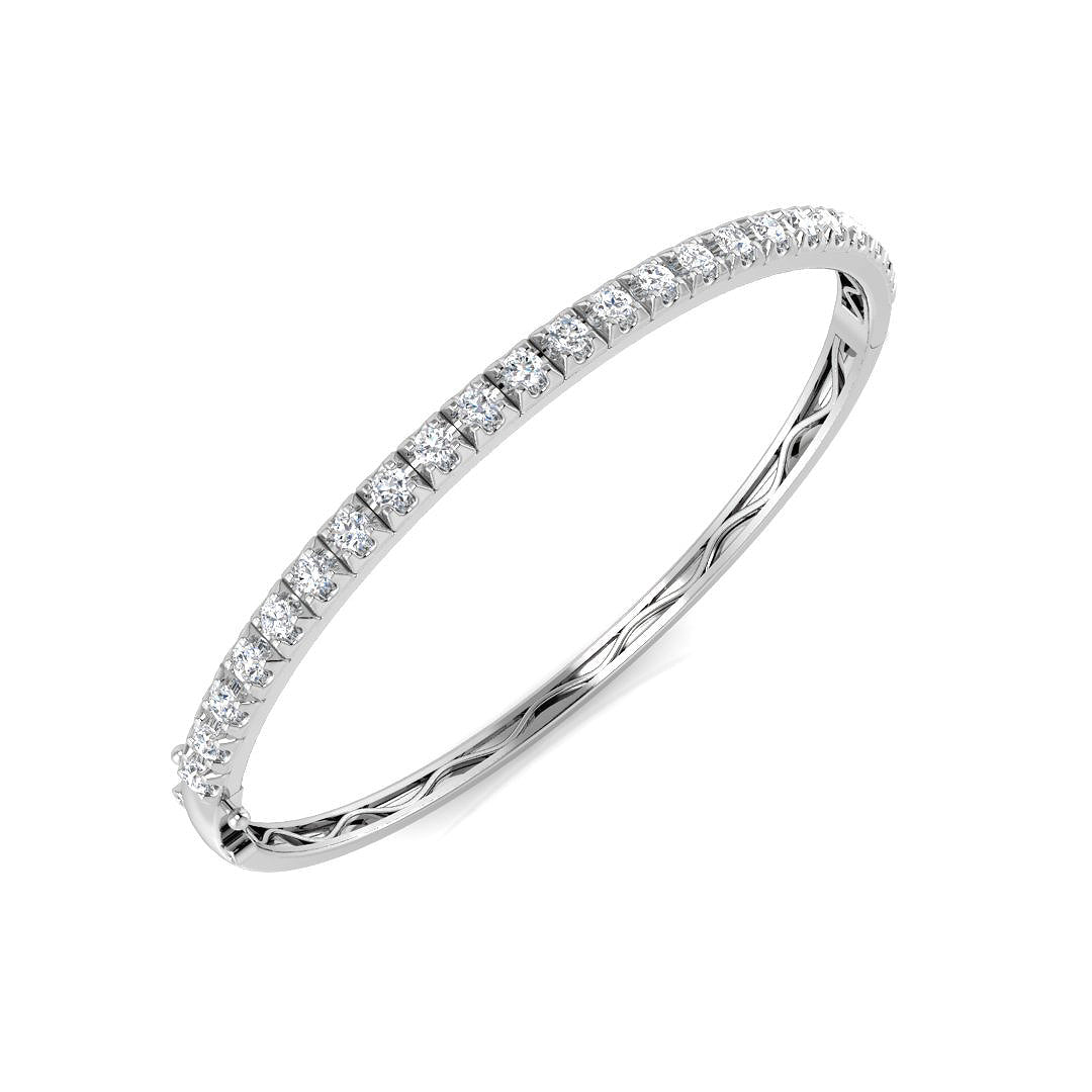 Round Diamond Bangle