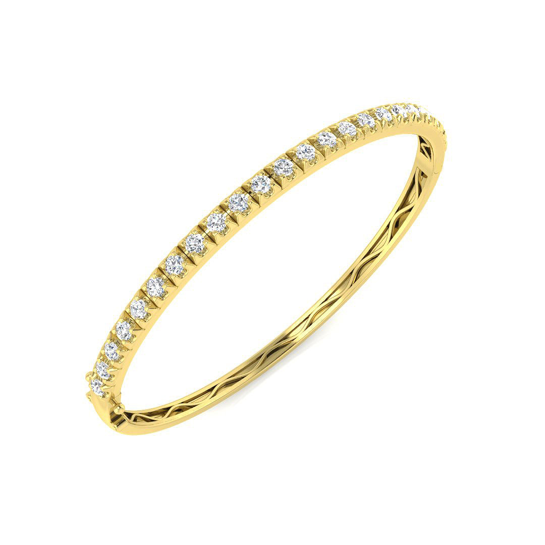 Round Diamond Bangle