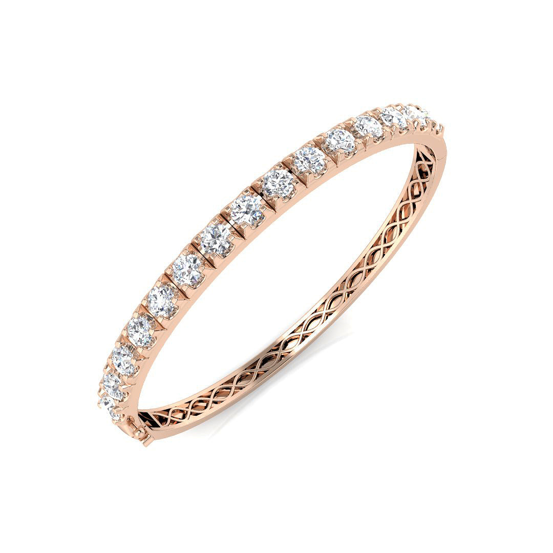 Round Diamond Bangle