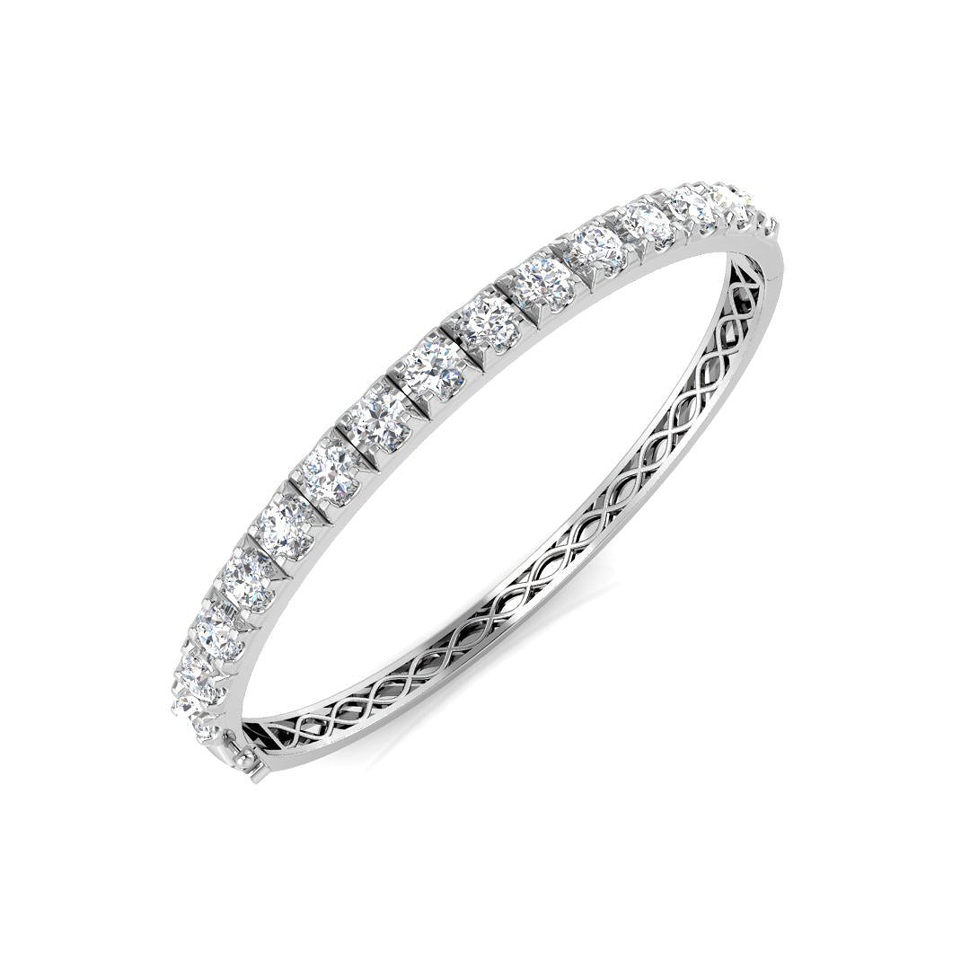 Round Diamond Bangle