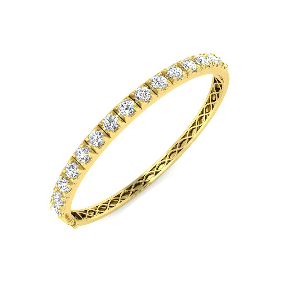 Round Diamond Bangle