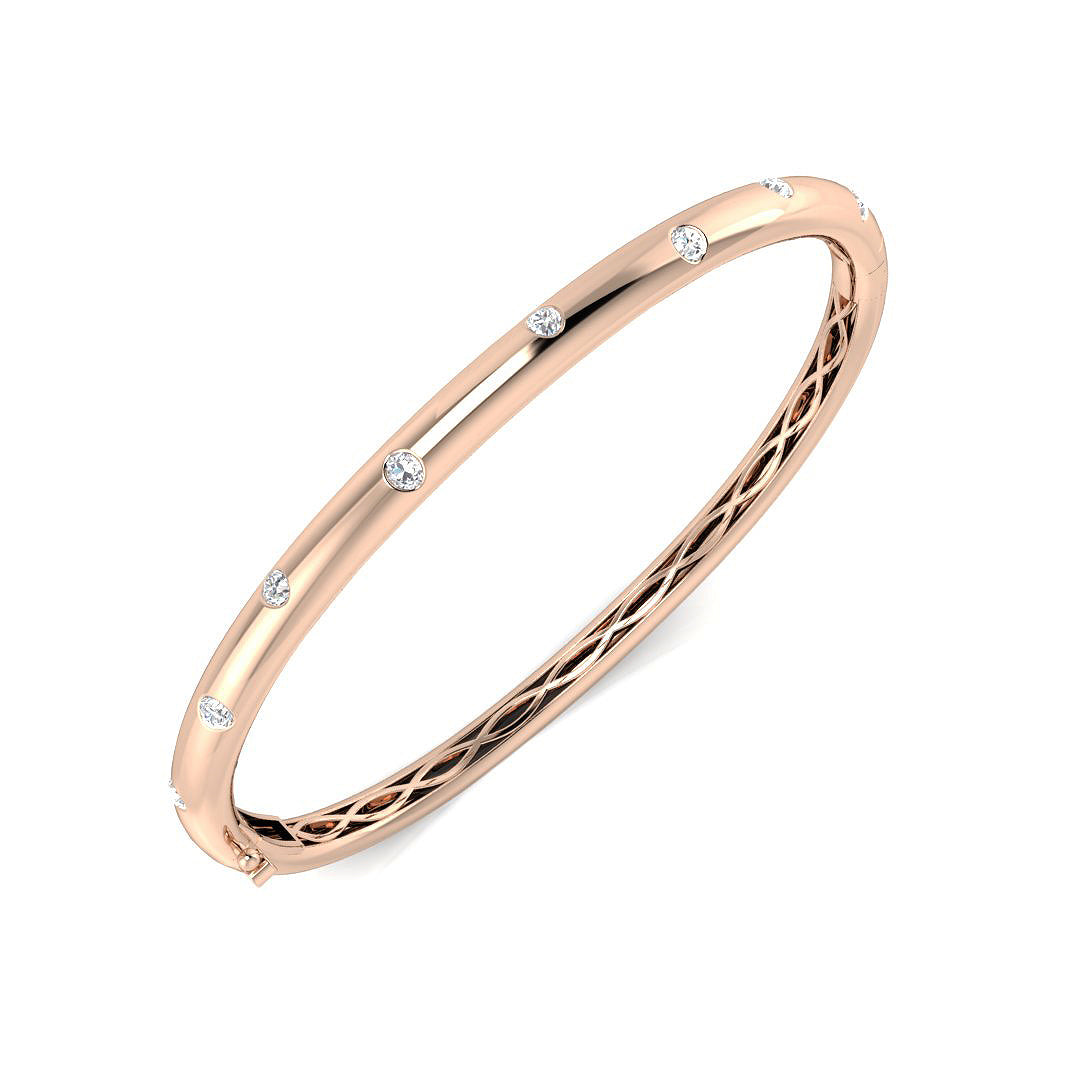 Round Diamond Bangle