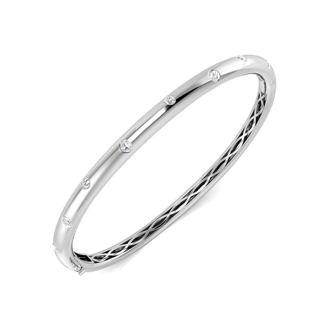 Round Diamond Bangle