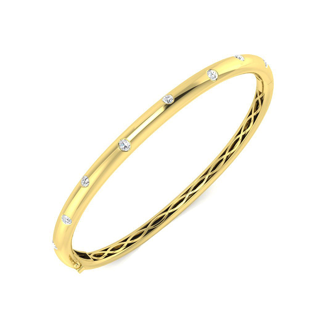 Round Diamond Bangle