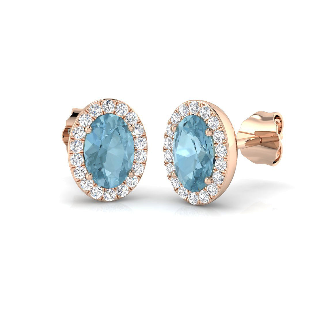 Oval Gemstone Earrings