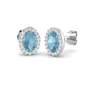 Oval Gemstone Earrings