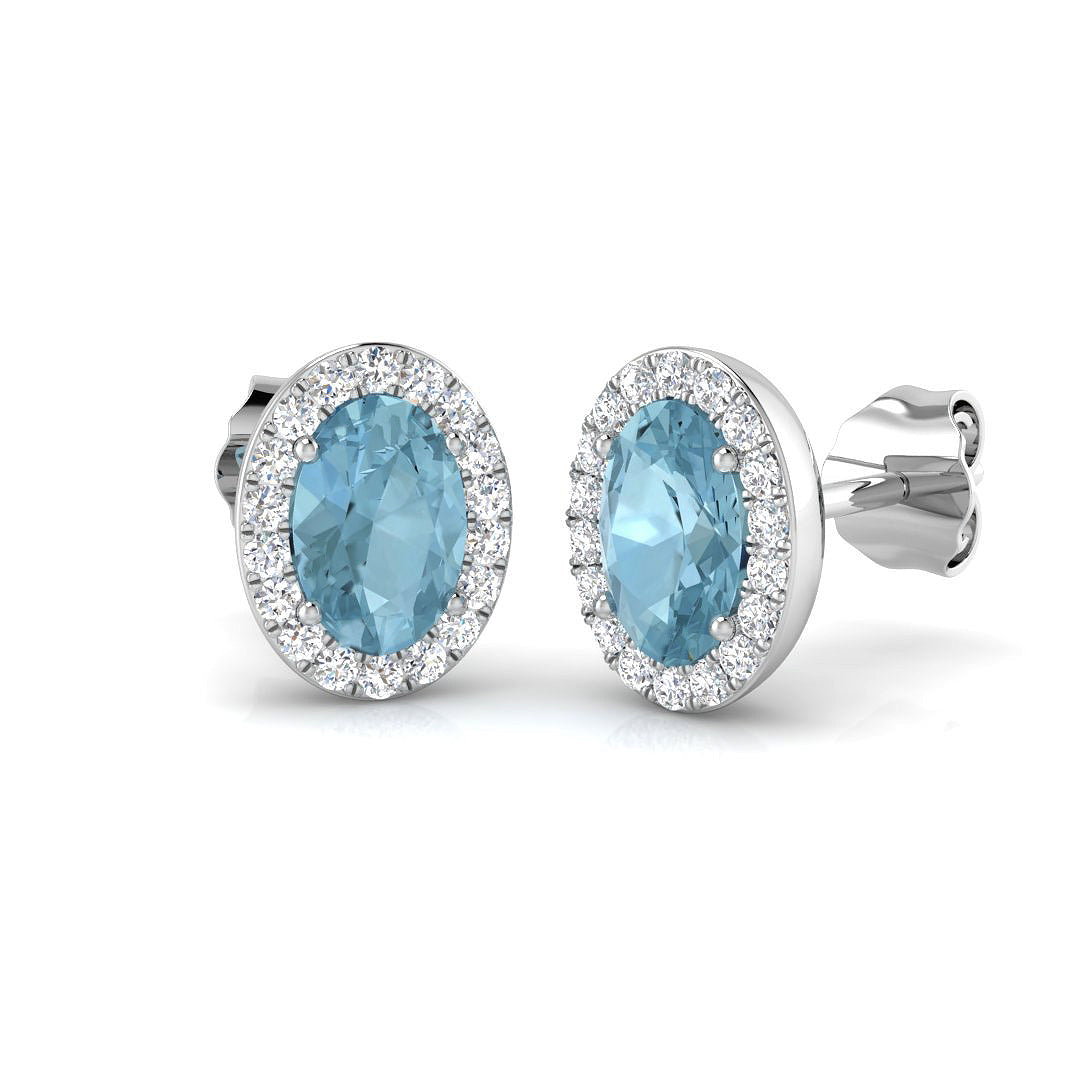 Oval Gemstone Earrings