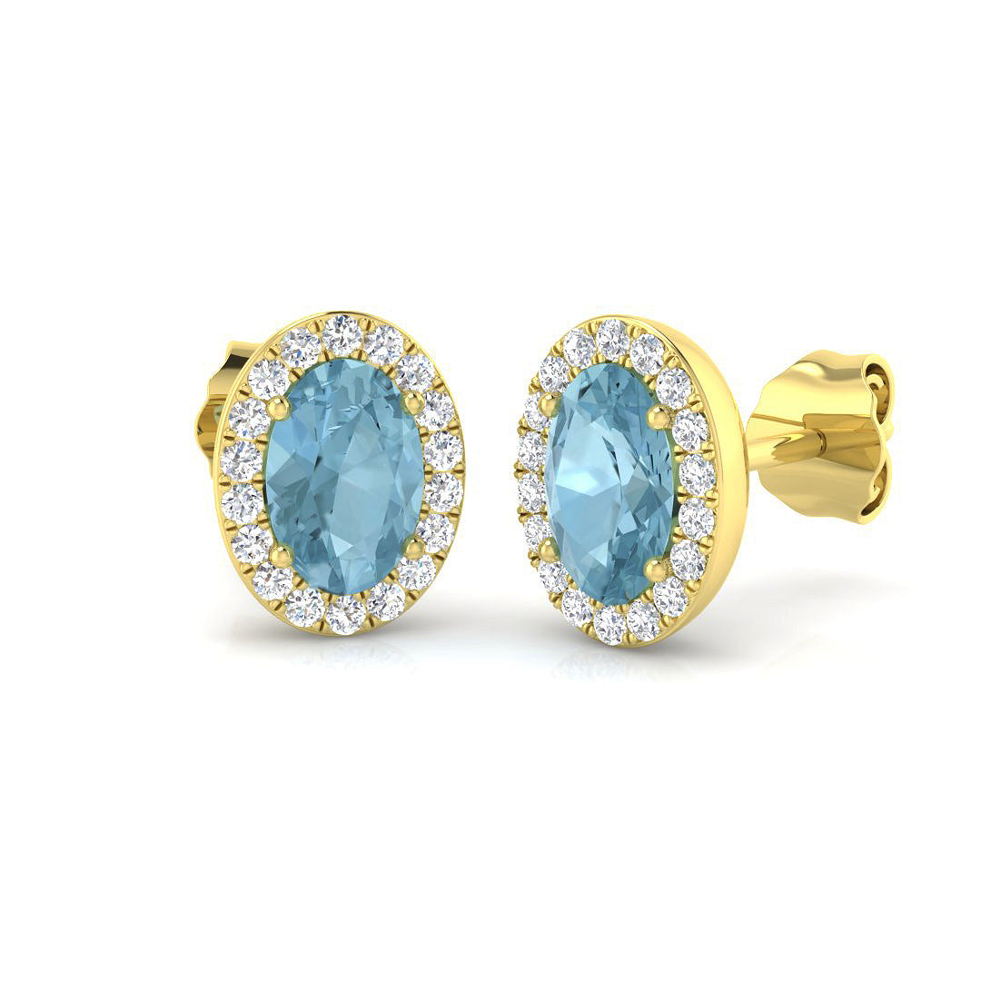 Oval Gemstone Earrings