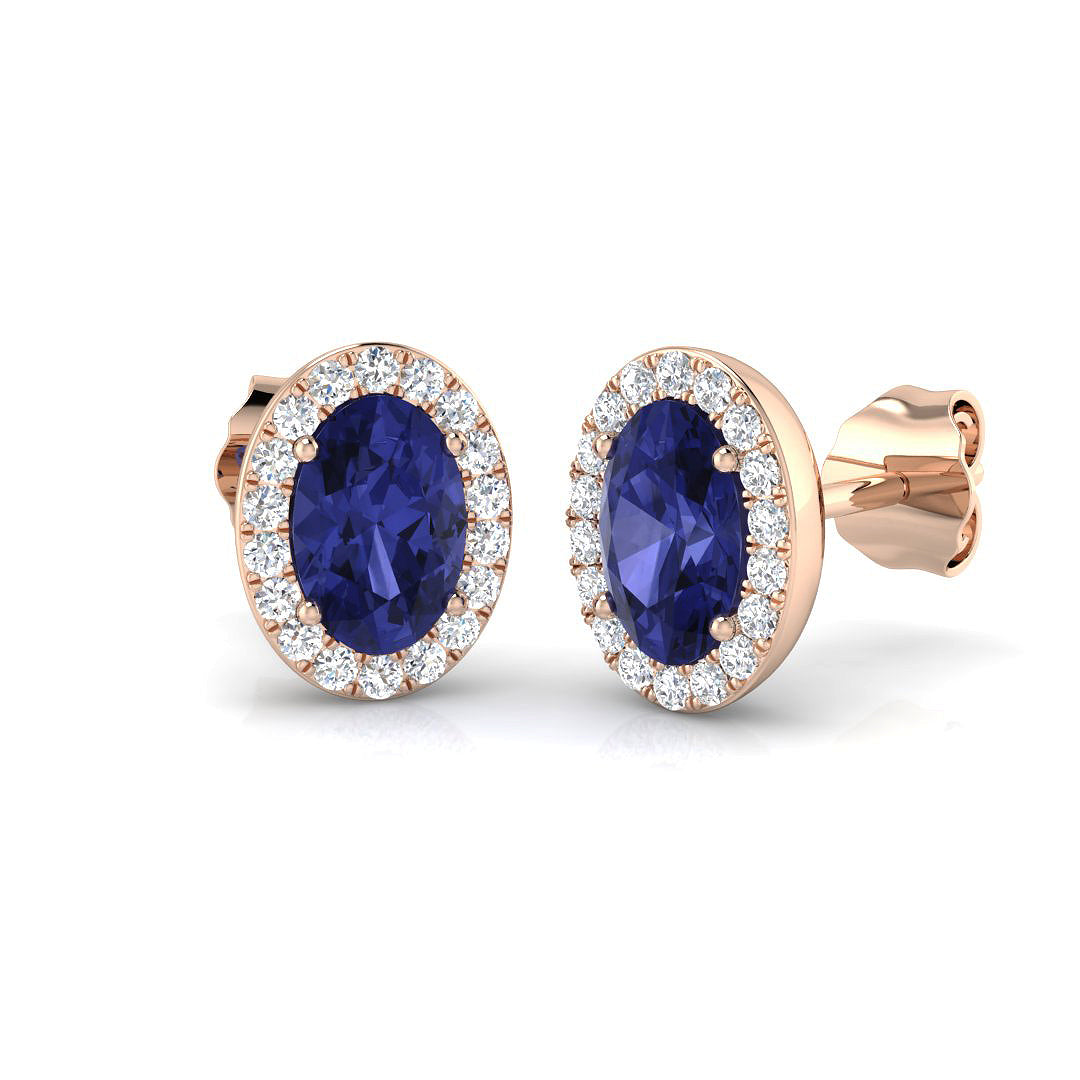 Oval Gemstone Earrings
