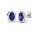 Oval Gemstone Earrings