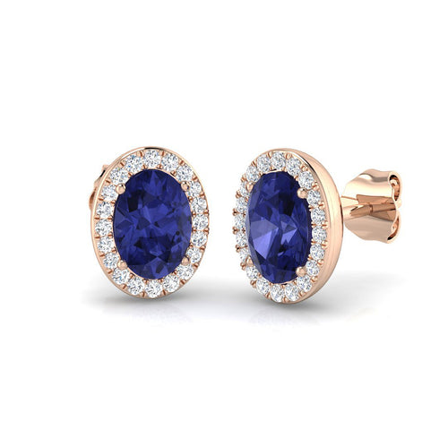 Oval Gemstone Earrings