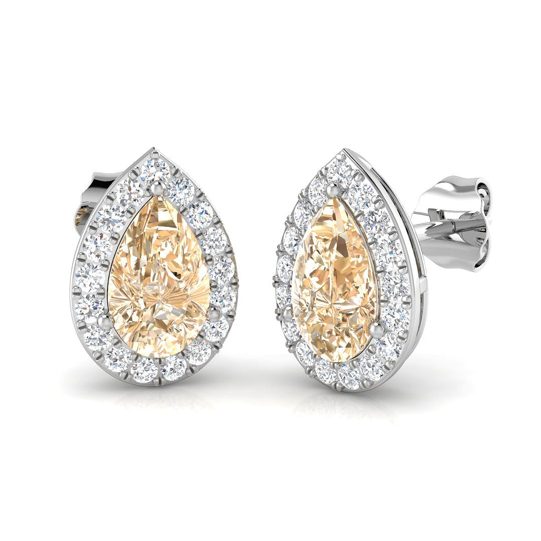 Pear Gemstone Earrings