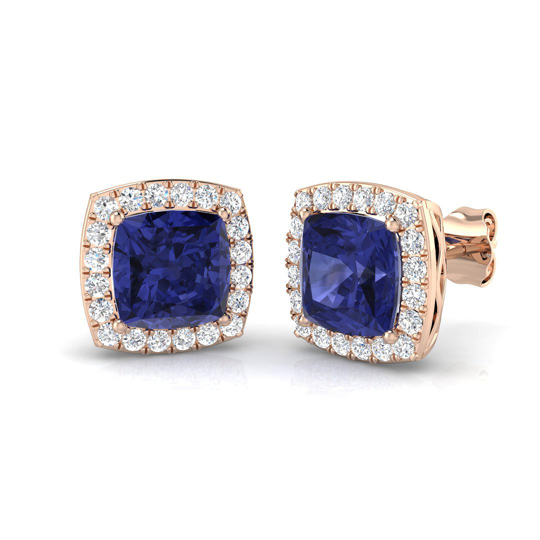 Cushion Gemstone Earrings