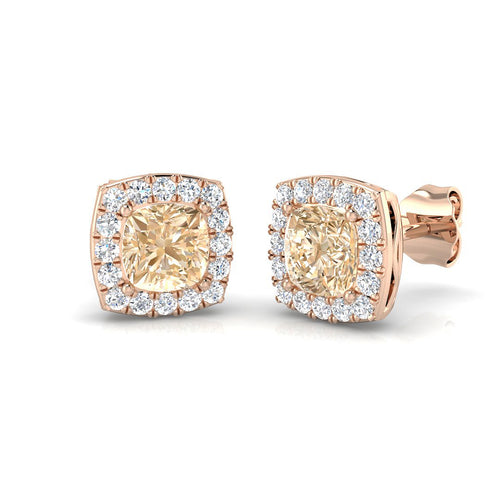 Cushion Morganite Earrings