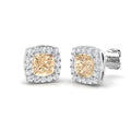 Cushion Morganite Earrings