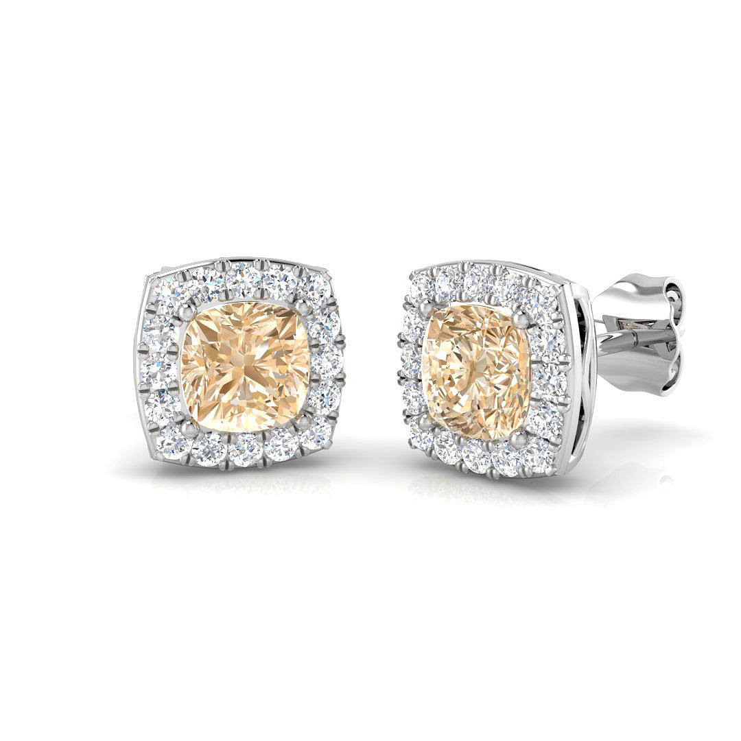 Cushion Morganite Earrings