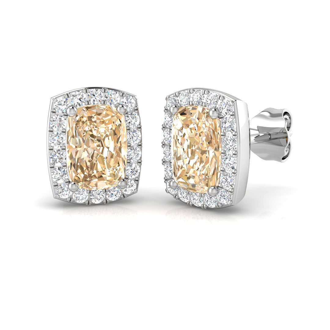 Cushion Gemstone Earrings