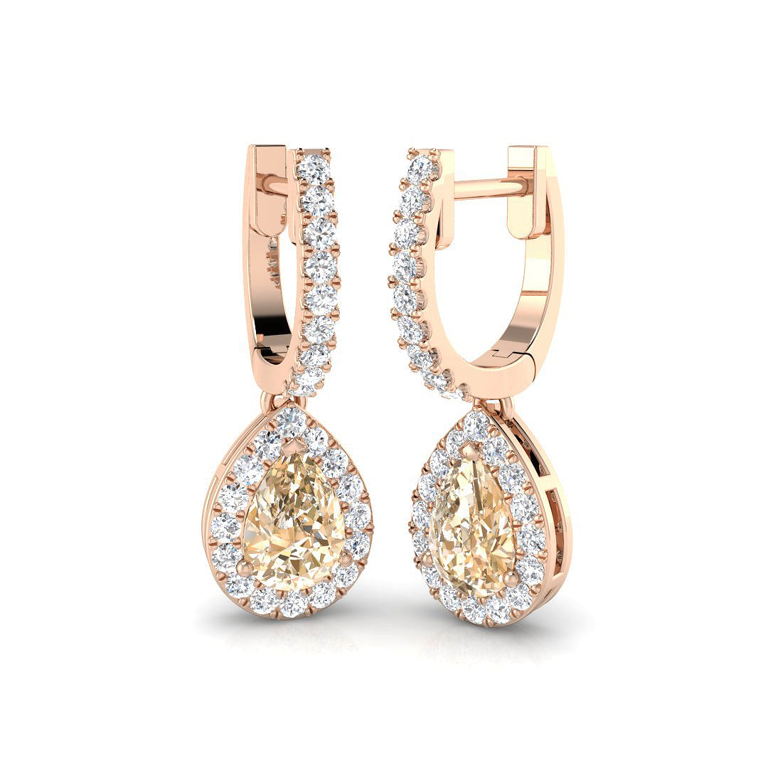 Pear Gemstone Earrings