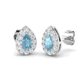 Pear Aquamarine Earrings